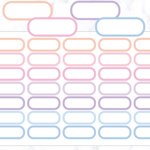 Planificateur d&#39;étiquettes à coins arrondis | Autocollants d&#39;étiquettes | Étiquettes autocollantes pour agenda | Stickers fonctionnels | Stickers Erin Condren