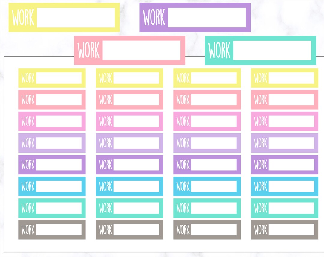 Work Method Stickers Work Label Stickers | Label Stickers | Work Planner Stickers | Work ...