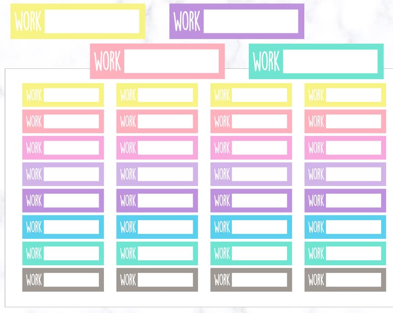 Workload Word Sticker Work Label Stickers | Label Stickers | Work Planner Stickers | Work ...