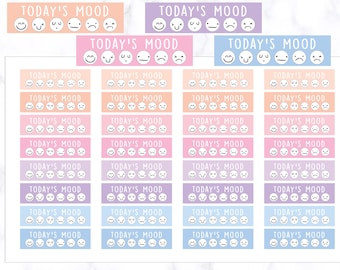 Pegatinas de planificador de estado de ánimo de hoy / Pegatinas de seguimiento del estado de ánimo / Pegatinas de planificador de seguimiento del estado de ánimo / Pegatinas de diario / Pegatinas de diario / Erin Condren
