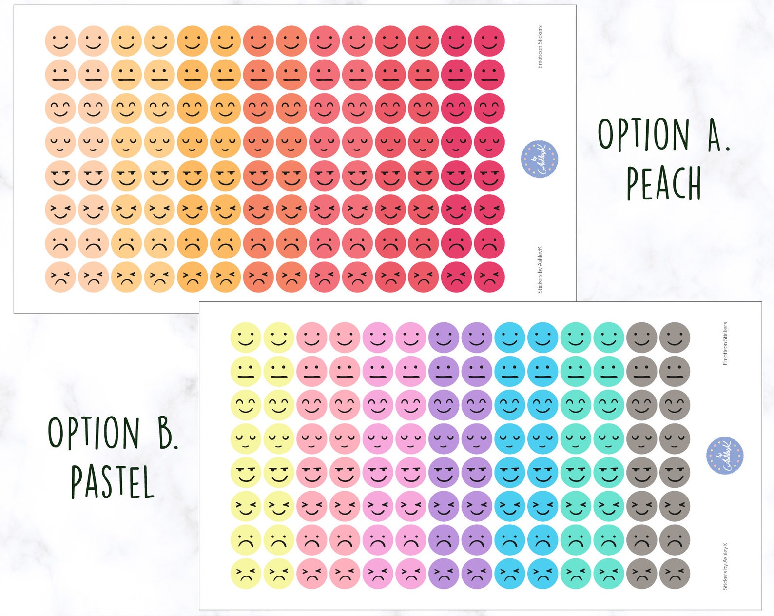 Emoticon Stickers Emoticon Round Stickers Face Emoticon - Etsy