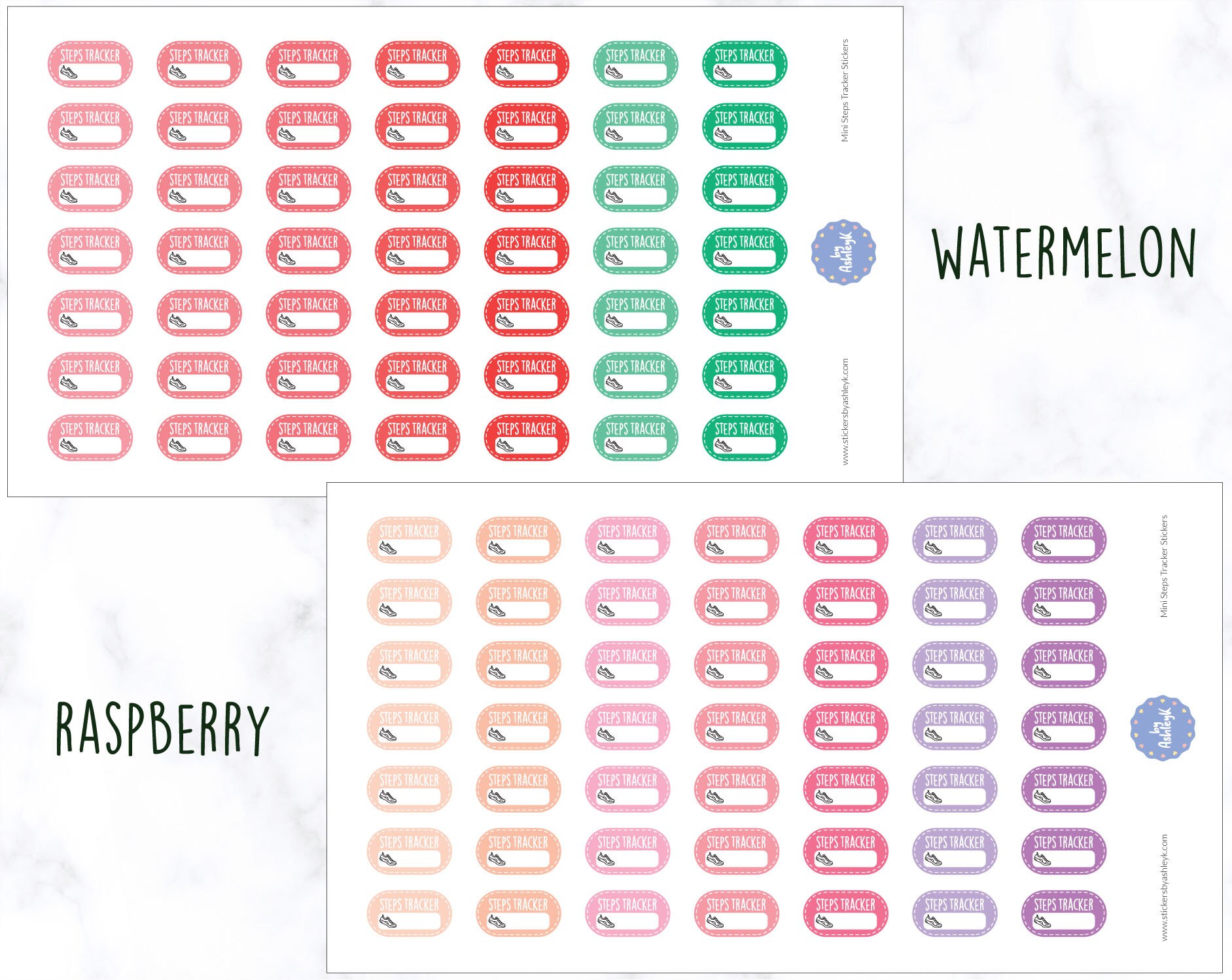 Mini Steps Tracker Planner Stickers | Steps Tracker Stickers | Workout ...
