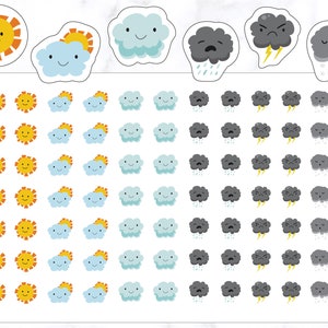 Weather Tracking Stickers | Weather Planner Stickers | Planner Stickers | Journal Stickers | Weather Stickers | Weather Icon Stickers