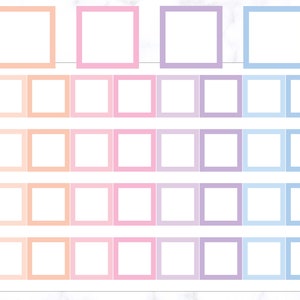 Stickers carrés pour agenda | Stickers Boîte Carrée | Stickers pour agenda | Stickers pour journaux | Autocollants d'étiquettes | Stickers pour agendas