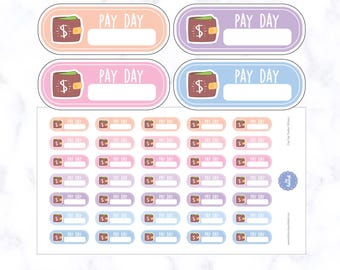 Pay Day Tracker Stickers | Pay Day Stickers | Money Planner Stickers | Budgeting Planner Stickers | Pay Day Tracking Stickers
