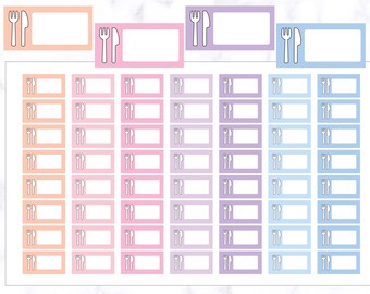 Pegatinas para registrar comidas / Etiquetas para comidas / Pegatinas para planificar comidas / Pegatinas para preparar comidas / Etiqueta adhesiva / Pegatina de Erin Condren