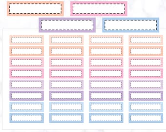 Dotted Line Label Planner Stickers | Label Stickers | Planner Stickers | Journal Stickers | Diary Stickers | Erin Condren Stickers