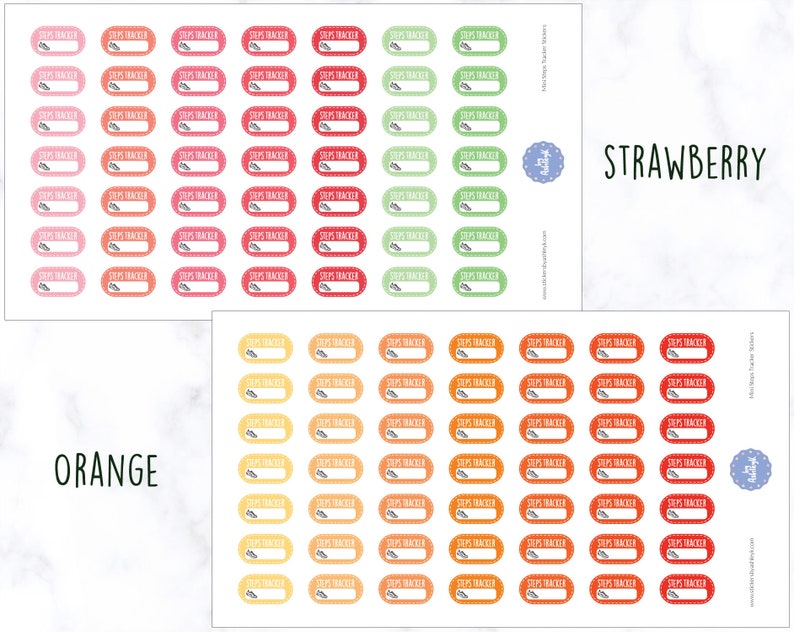 Mini Steps Tracker Planner Stickers | Steps Tracker Stickers | Workout ...