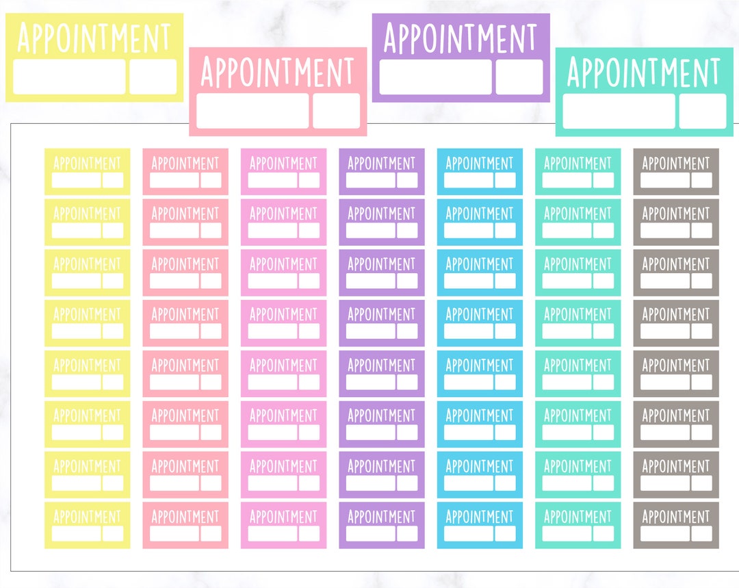 Mini Appointment Stickers | Appointment Label Stickers | Appointment ...