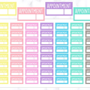 Mini Appointment Stickers | Appointment Label Stickers | Appointment Tracker Planner Sticker | Appointment Tracking Sticker