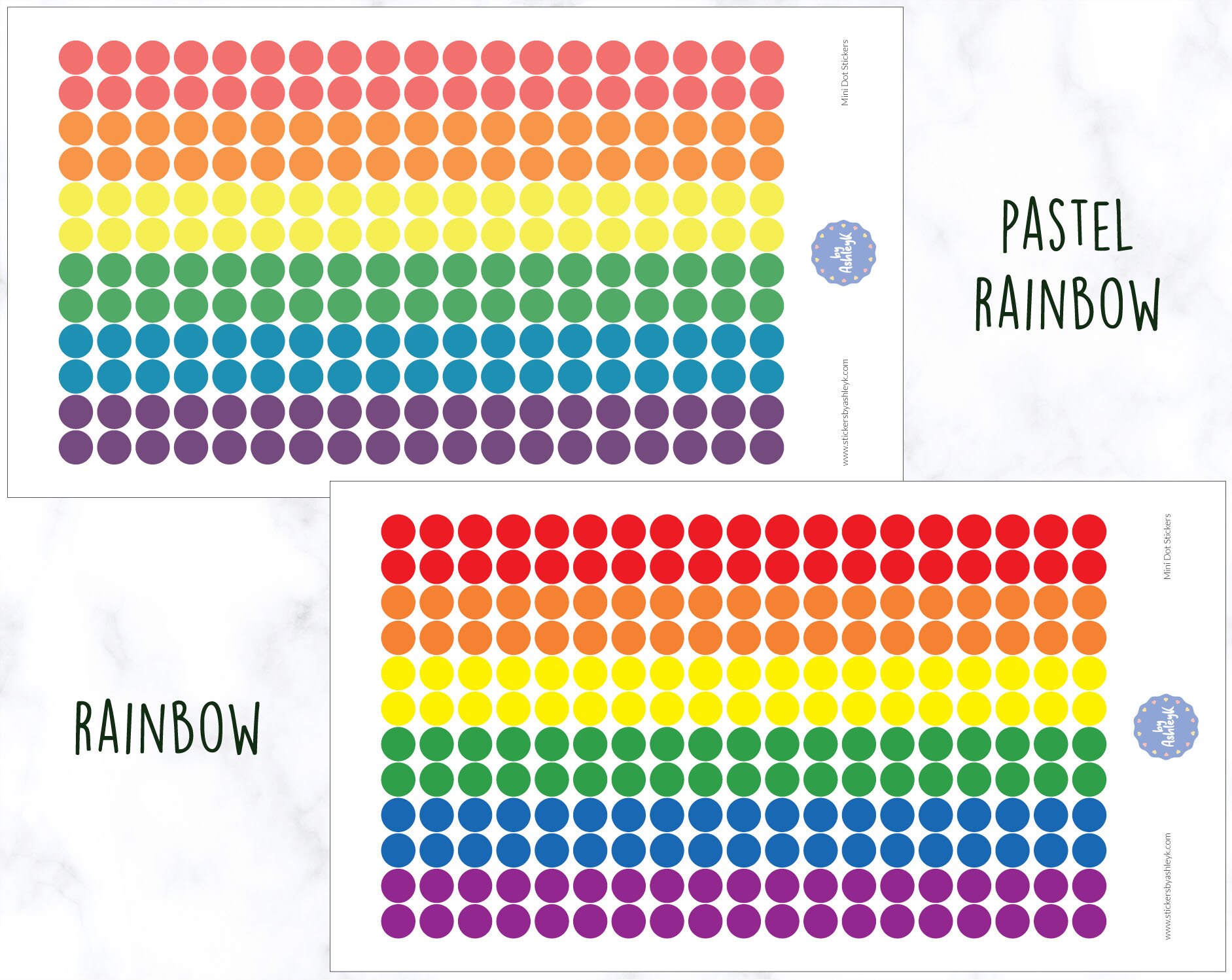 228 Mini Dot Stickers | Dot Planner Stickers | Planner Mini Dots ...