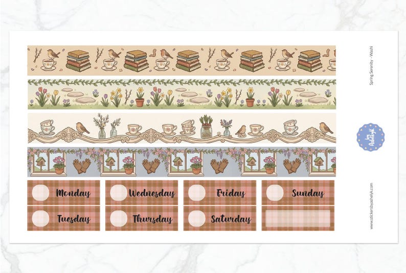 Spring Serenity Weekly Kit - Erin Condren Planner Stickers - Etsy