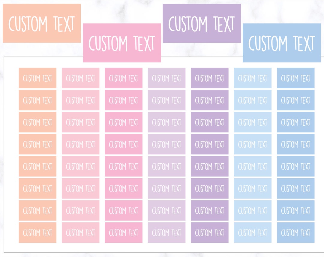 Mini Custom Text Label Planner Stickers | Label Stickers | Planner ...