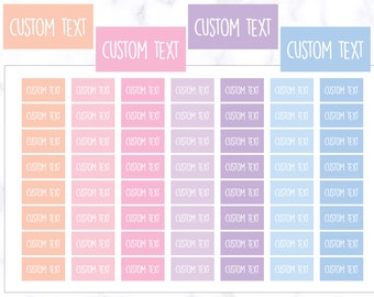 Mini Custom Text Label Planner Stickers | Label Stickers | Planner Stickers | Journal Stickers | Diary Stickers | Erin Condren Stickers