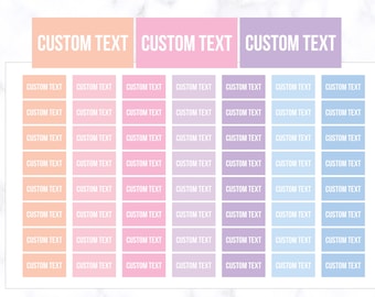 Bold Custom Text Mini Label Planner Stickers | Label Stickers | Planner Stickers | Journal Stickers | Diary Stickers | Erin Condren Stickers