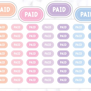 Naklejki na przycisk „Paid Button” | Naklejki „Rachunek należny” | Naklejki „Płać rachunek” | Naklejki „Rachunek należny” | Naklejka na pieniądze — Erin Condren Planner