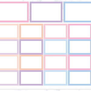 16 Half Box Planner Stickers | Half Box Stickers | Half Box Label Stickers | Rectangle Label Stickers | Planner Label Stickers | Box Sticker