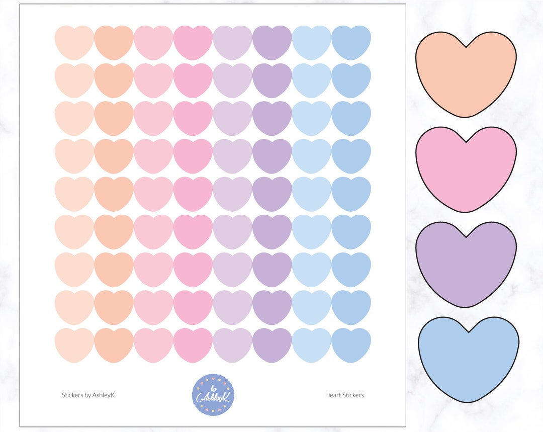 Heart Planner Stickers | Heart Icon Stickers | Planner Stickers ...