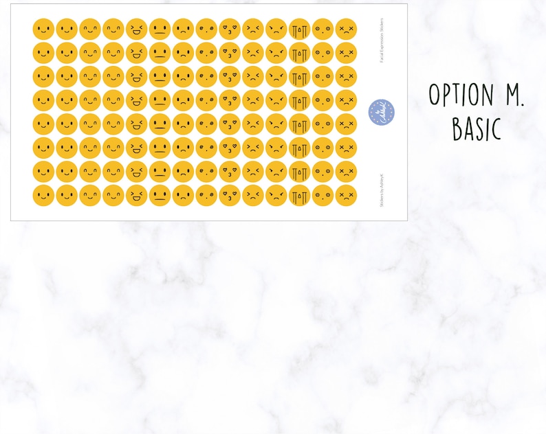 Facial Expressions Stickers Emoticon Round Stickers Face Etsy