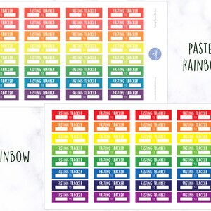 Planerare för fasteaktivitet | Fasteklistermärken | Planerare för periodisk fasta | Planerare för hälsa - Erin Condren Planner bild 7