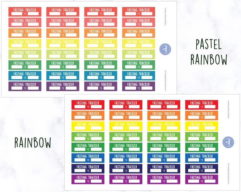 Planerare för fasteaktivitet | Fasteklistermärken | Planerare för periodisk fasta | Planerare för hälsa - Erin Condren Planner bild 7