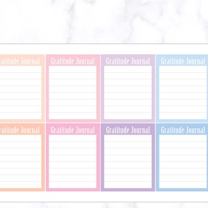 Dankbarkeit Journal Planer Aufkleber | Dankbarkeit Journal Full Box Aufkleber | Notiz-Sticker | Notizblock Sticker - Erin Condren Planer