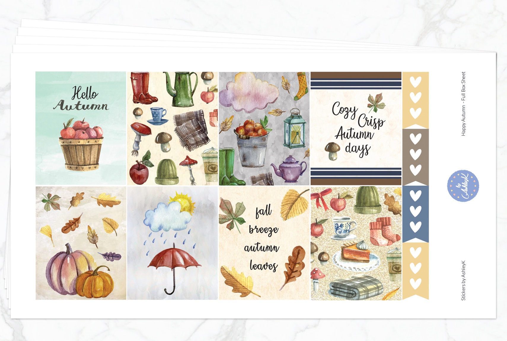 Happy Autumn Weekly Kit for Erin Condren Vertical Planner | Autumn ...