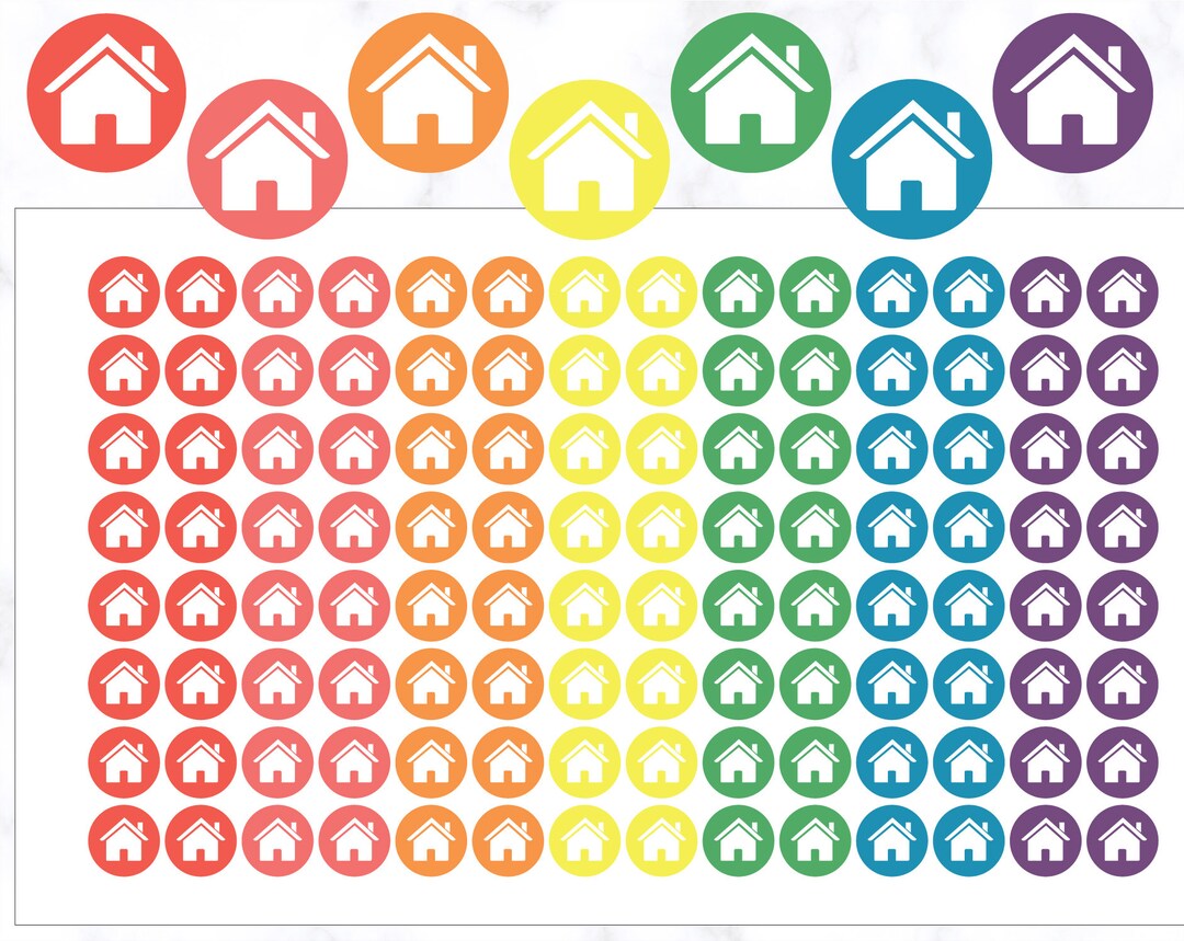 House Icon Stickers Cleaning Day Planner Stickers House Planner house-icon-stickers-cleaning-day-planner-stickers-house-planner