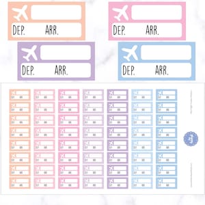 Mini Flight Tracker Planner Stickers | Adesivos de informações de voo | Meus adesivos de planejador de voo | Adesivos de rastreamento de voo | Adesivos de planejador de viagem