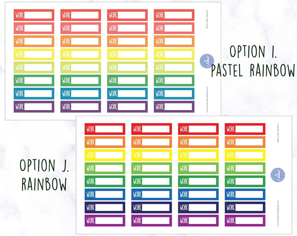 Work Label Stickers | Label Stickers | Work Planner Stickers | Work ...
