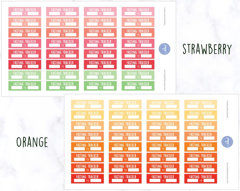 Planerare för fasteaktivitet | Fasteklistermärken | Planerare för periodisk fasta | Planerare för hälsa - Erin Condren Planner bild 4