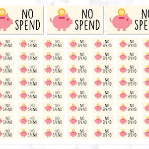 Keine Spendiere Aufkleber | Geld Planer Aufkleber | Geld Aufkleber | Sparschwein Aufkleber | Geld Planer Symbol Sticker | Journal Aufkleber