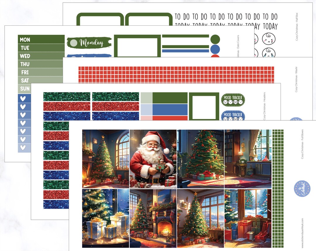 Cozy Christmas Weekly Kit for Erin Condren Vertical Planner | Christmas ...