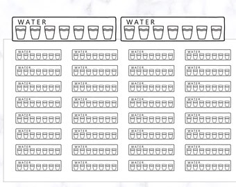 Water Tracker Planner Stickers | Hydration Tracker Stickers | Hydrate Planner Stickers | Stay Hydrated Stickers