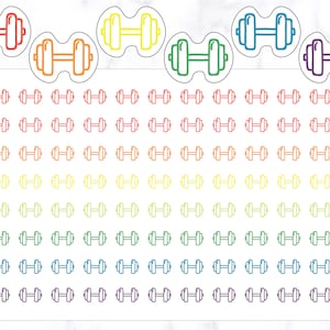 96 Dumbbell Icon Stickers | Fitness Planner Stickers | Workout Icon Stickers | Gym Planner Stickers | Weights Training Stickers