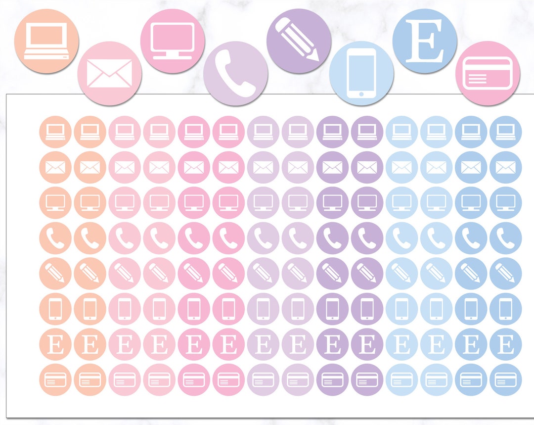 Work Icon Planner Stickers | Work Planner Stickers | Icon Planner ...