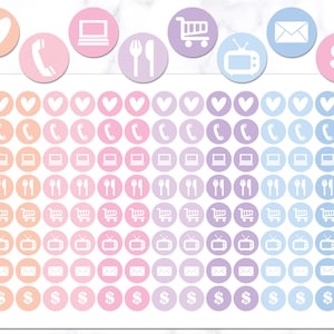 Naklejki Daily Icon Planner | Naklejki do dziennika | Naklejki do pamiętnika - Erin Condren Life Planner, Happy Planner, Kikki K, Filofax