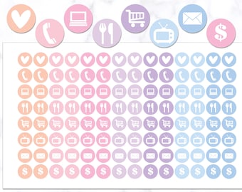 Daily Icon Planner Stickers | Journal Stickers | Diary Stickers - Erin Condren Life Planner, Happy Planner, Kikki K, Filofax