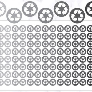 Recycling Aufkleber | Recycle Day Sticker | Hausarbeit Symbol Aufkleber | Journal Aufkleber | Kreis Aufkleber | Recycling Sticker