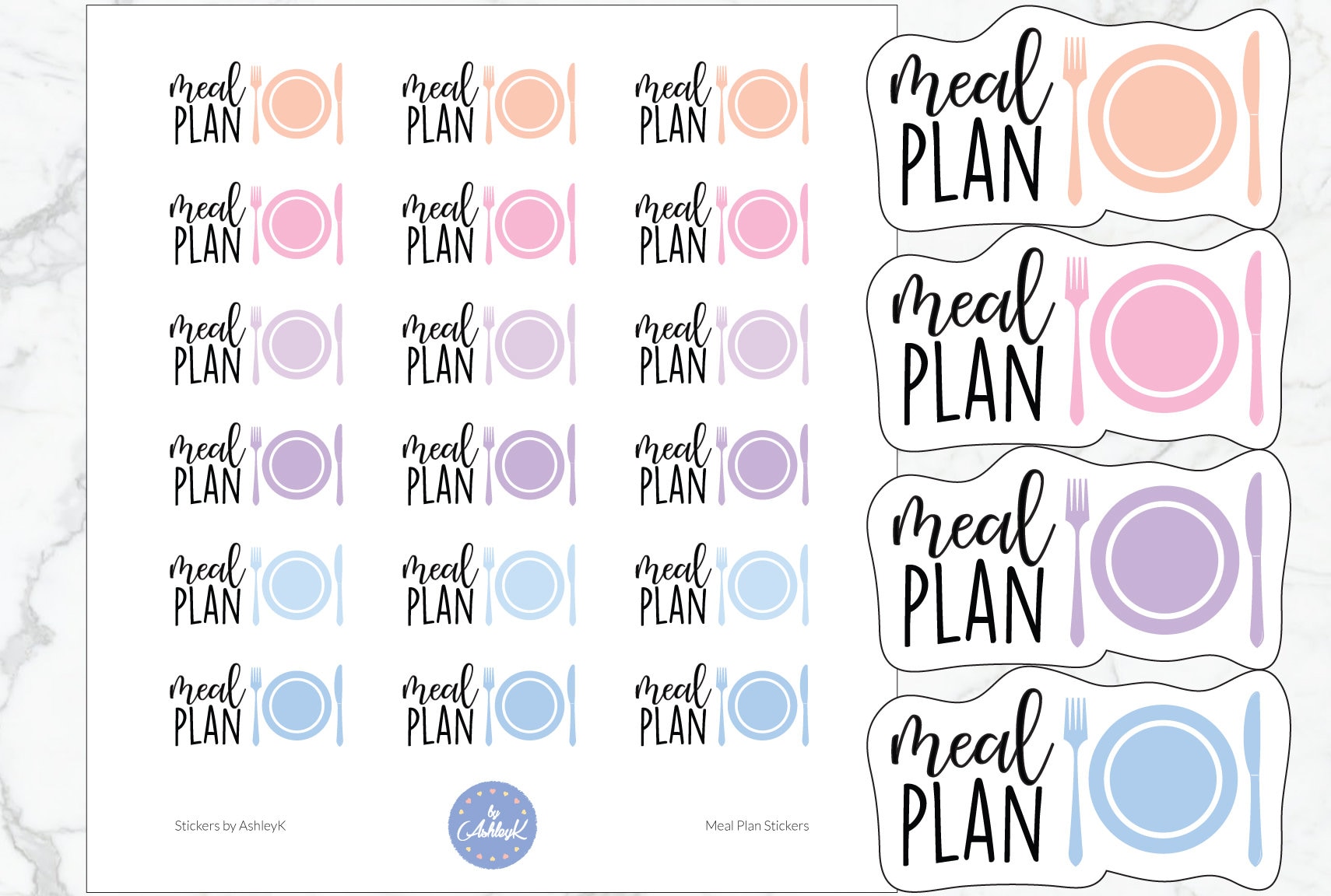 Meal Plan Stickers Meal Planner Stickers Dinner Planner | Etsy
