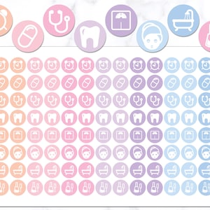 Fitness Icon Planner Stickers | Beauty Icon Planner Stickers | Gym Icon Planner Stickers | Face Mask Stickers | Scale Stickers