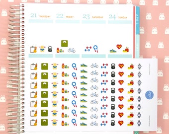 Gym Stickers | Workout Stickers | Fitness Stickers | Planner Stickers | Journal Stickers | Diary Stickers - Erin Condren, Happy Planner