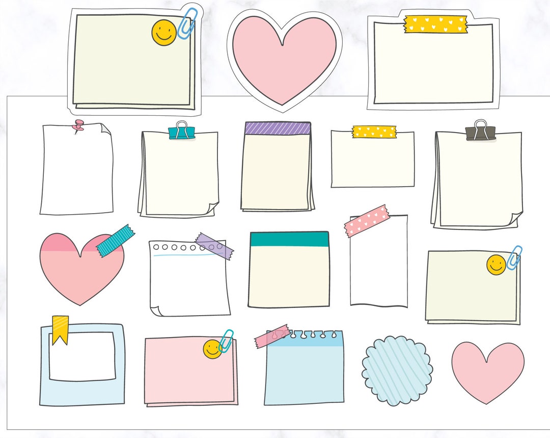 Sticky Notes Planner Stickers | Notes Planner Stickers | Post It Notes ...