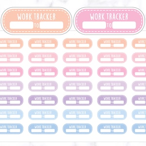 Trackerstickers met afgeronde hoeken | Werklabelstickers | Werkplannerstickers | Werktrackerstickers | Etiketsticker | Werkstickers