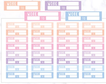 Pegatinas de trabajo / Pegatinas de etiquetas de trabajo / Pegatinas de planificador de trabajo / Pegatinas de seguimiento de trabajo / Etiqueta adhesiva / Pegatina de Erin Condren / Pegatinas de trabajo