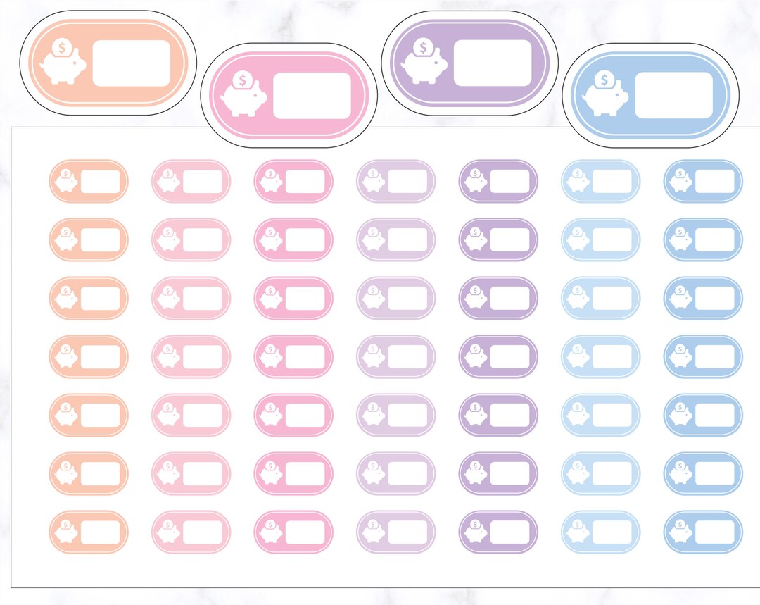 Small Save Sticker Saving Tracker Stickers | Saving Tracker Stickers | Savings Stickers ...