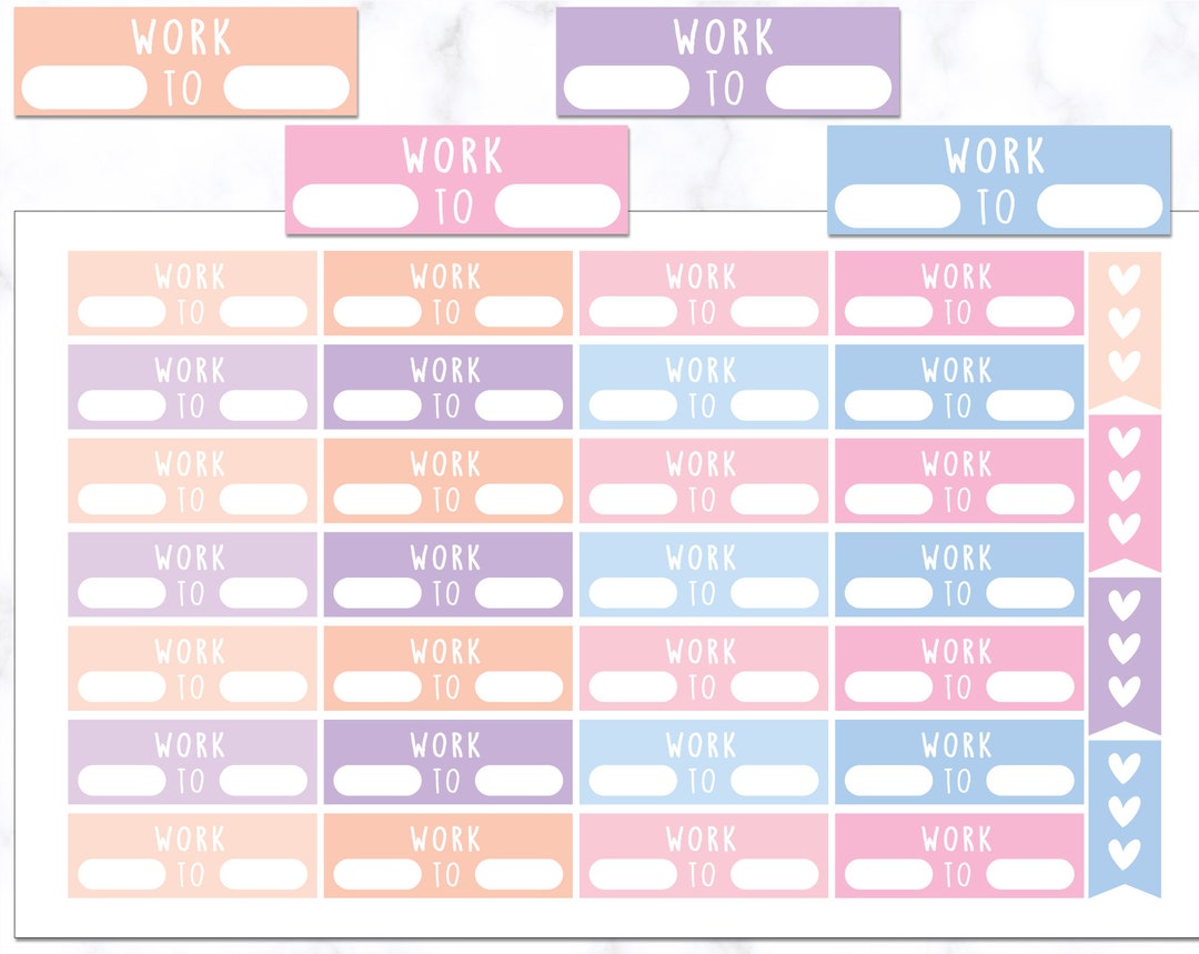 Work Tracker Planner Stickers | Work Tracker Stickers | Work Planner ...