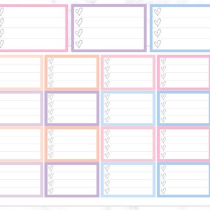 Checkliste Half Box Sticker | Checkliste Half Box Stickers | Halbe Box Sticker | Checklist Stickers - Erin Condren Planer