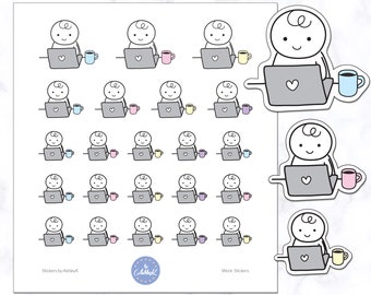 Work Emoji Planner Stickers | Study Planner Stickers | Work Stickers | Study Emoji Stickers | Emoji Planner Stickers
