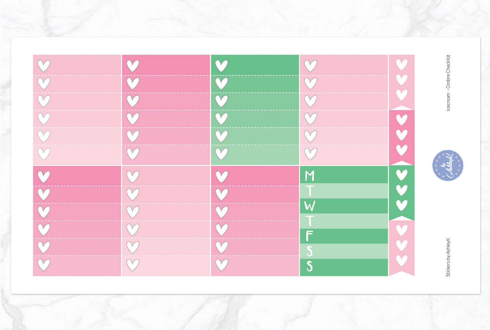 Ice Cream Weekly Kit for Erin Condren Vertical Horizontal Planner | Ice ...